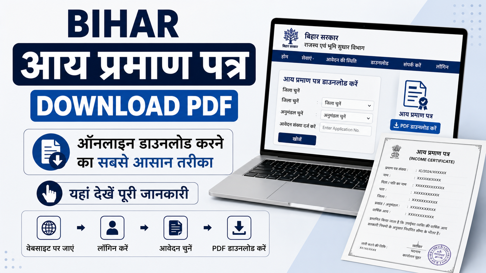 Bihar Income Certificate Download PDF