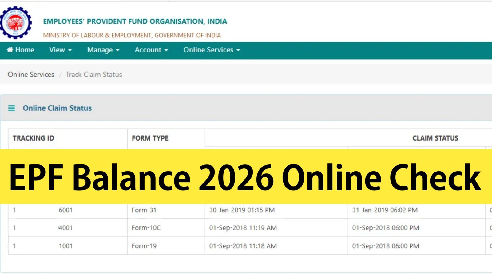 EPF Balance 2026 Online Check