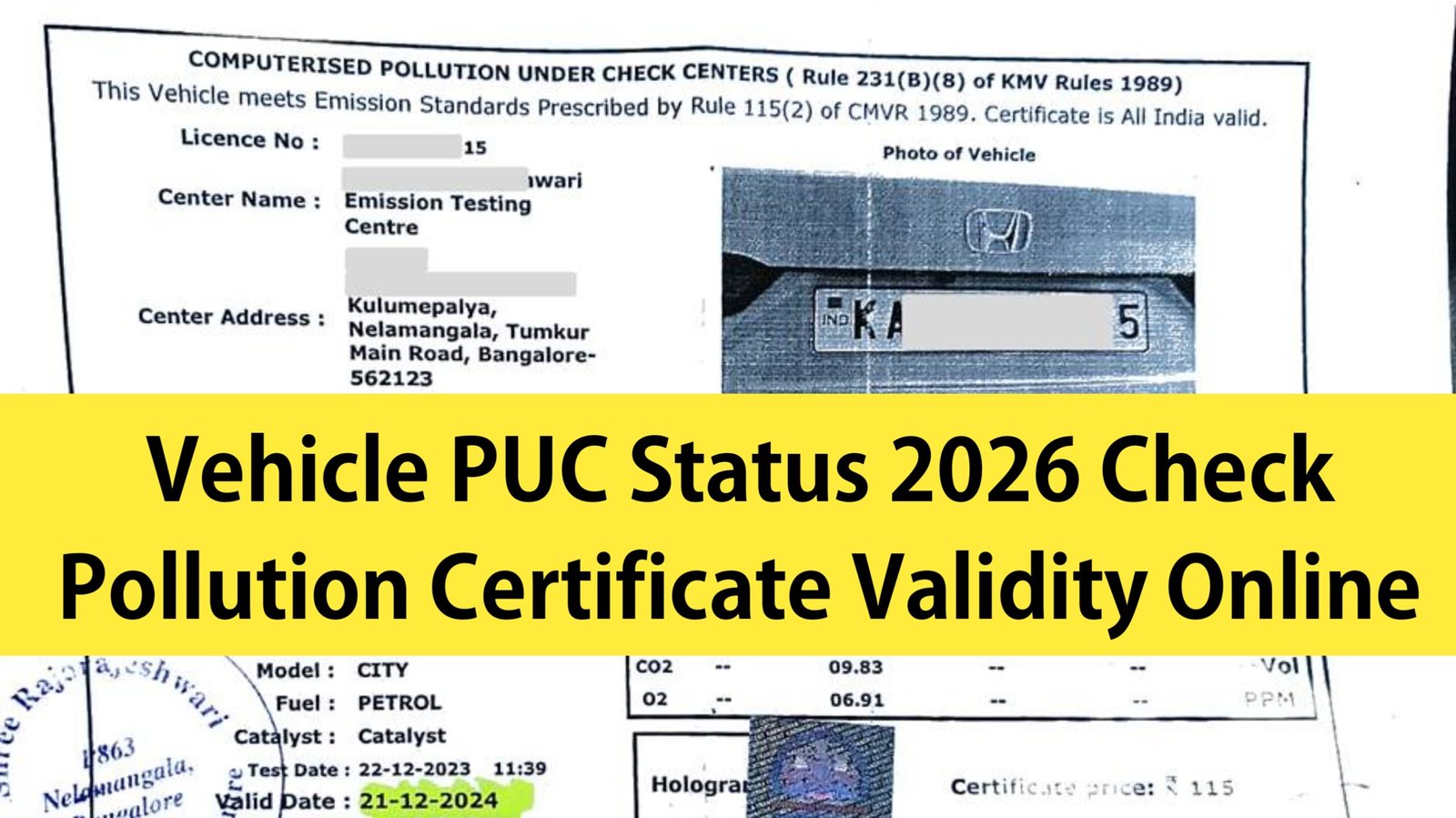 Vehicle PUC Status 2026 Check Pollution Certificate Validity Online