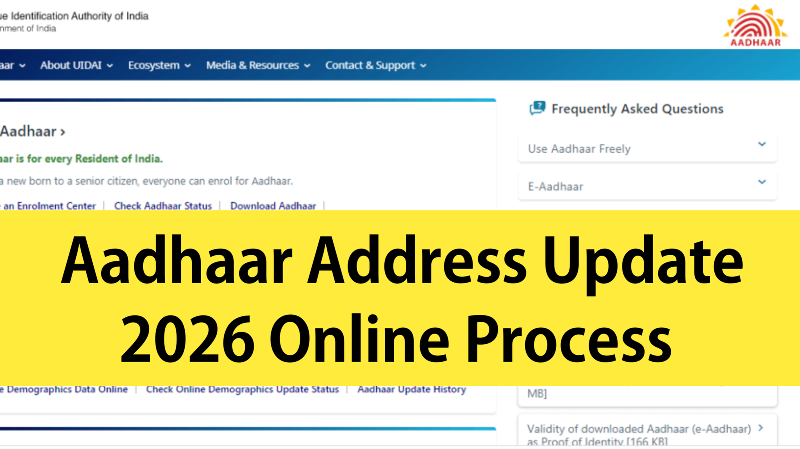 Aadhaar Address Update 2026 Online Process