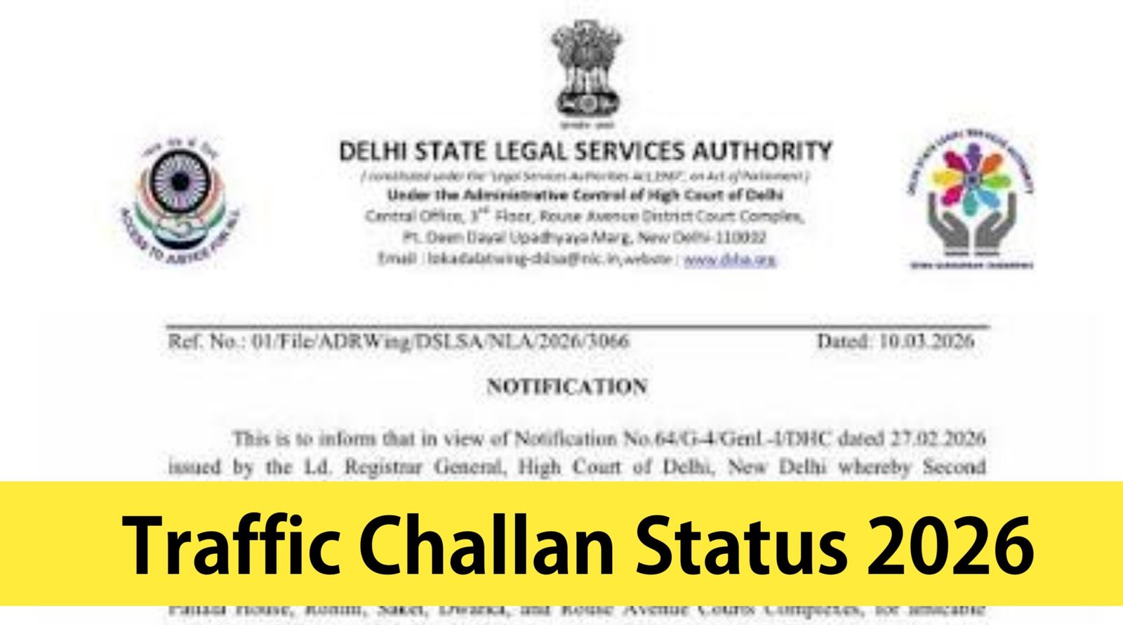 Traffic Challan Status 2026