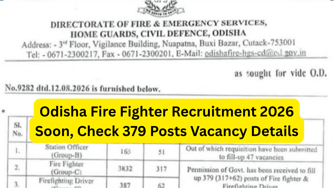 Odisha Fire Fighter Recruitment 2026